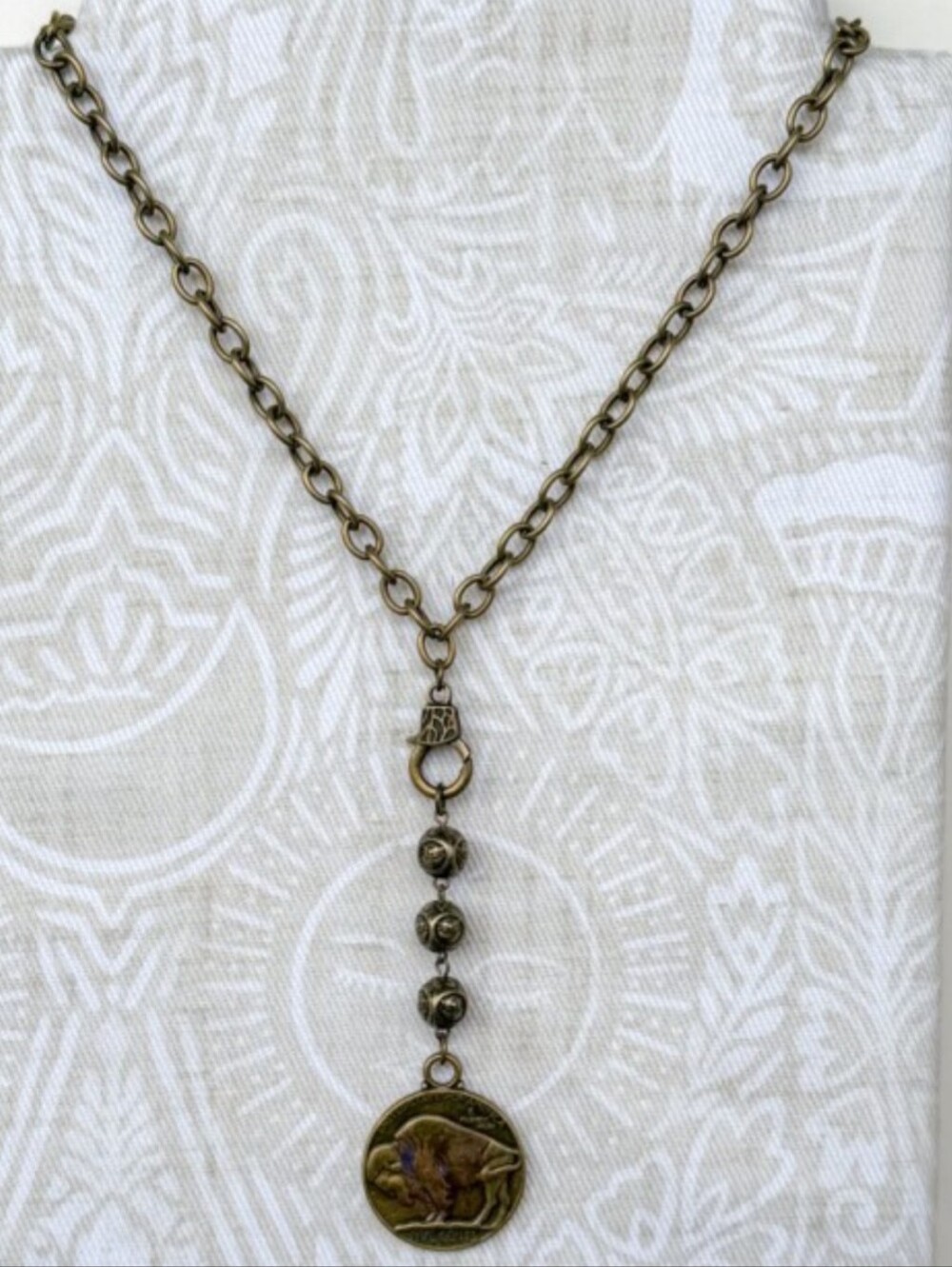 PB #15 The Theo Necklace Brass Buffalo